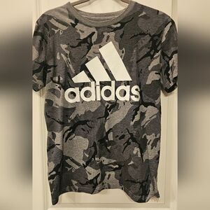 Adidas Gray and Black Camo Tee